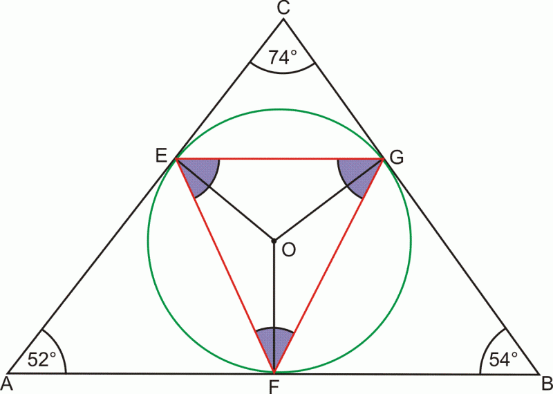 trójkąt w trójkącie