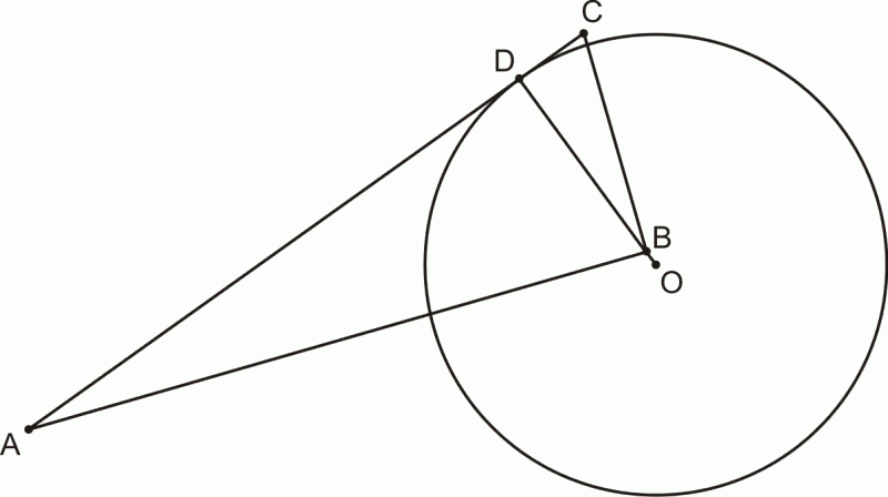 Okrąg styczny do boku trójkąta