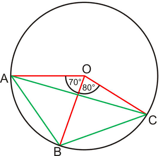 opisany okrąg na trójkącie równobocznym