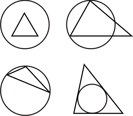 okrąg opisany na trójkącie