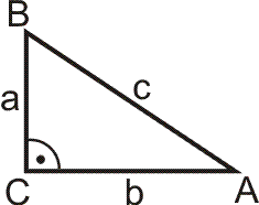 twierdzenie Pitagorasa dla trójkąta ABC